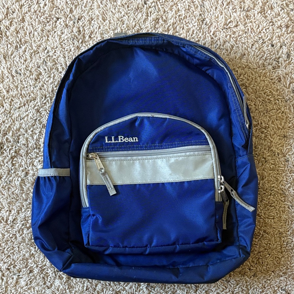 L.L. Bean Kids Backpack in Blue and Gray